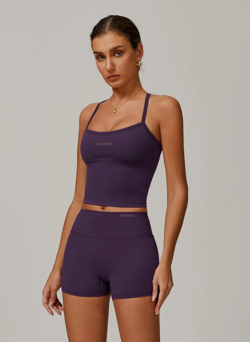 KAWN.YOGA Womens X Back Square Neckline Cami Top